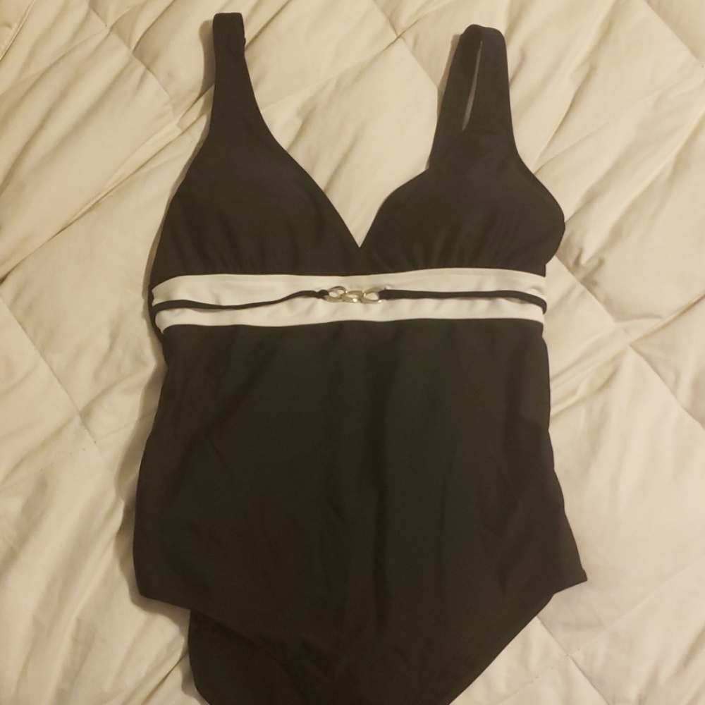 Black one piece swimsuit